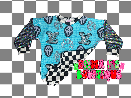 18/24-2T Sweater Romper - RTS